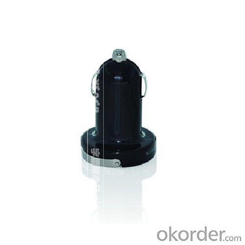 Car Charger for Smart Phones/ipad/iTouch/MP3/MP4/E-Cigarette/Camera with Dual USB Port with Ring Pull 5V System 1