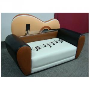 Guitar Pattern Children's Two Seats Sofa Unique Printing System 1
