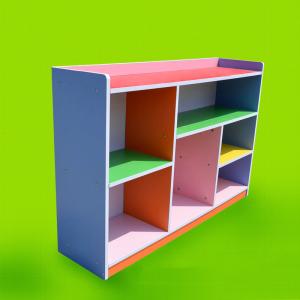 Durable Wooden Children's Cabinet Storage with Colorful Painting