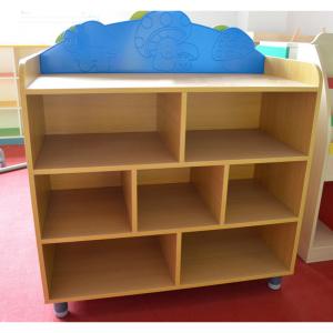 MDF Board Kids' Cabinet with Grids Stable Structure Customized Size System 1