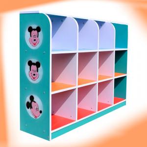 Cartoon Pattern Kids' Storage Cabinet with Non-toxic Colorful Painting