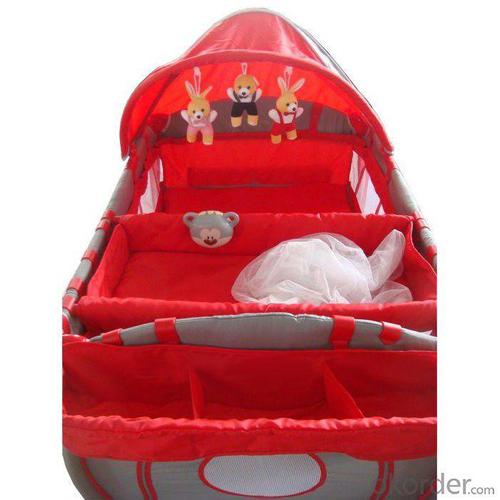 3-Part Turning Canopy With Toys Red Baby Playpen System 1