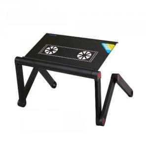 China Manufacturer Folding Laptop Table With Fan Adjustable Height Angle Children Table For Study Black System 1