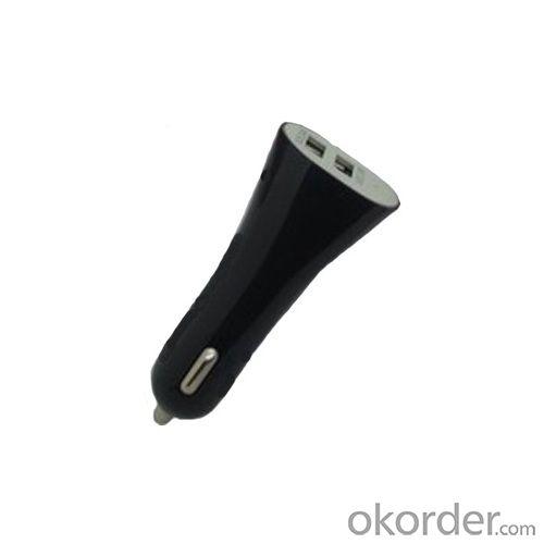 Car Charger for iPhone 5/5s/ iPad/ iPod/ Samsung/ HTC/E- Cigarette with Mini Dual  USB Port in Black System 1