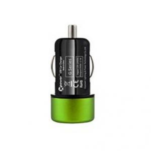 Car Charger for  iPhone 5 /5s/ iPad 2/ 3 /4 /5/ iPod/  E- Cigarette/Cigarette Lighter  with Mini USB Port in Green
