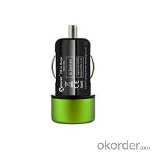 Car Charger for  iPhone 5 /5s/ iPad 2/ 3 /4 /5/ iPod/  E- Cigarette/Cigarette Lighter  with Mini USB Port in Green System 1