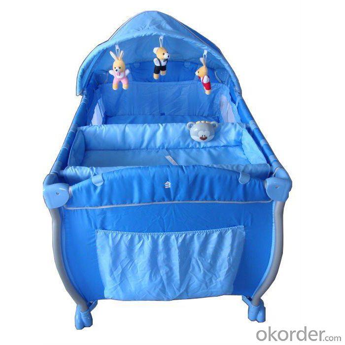 3-Part Turning Canopy With Toys Blue Baby Playpen