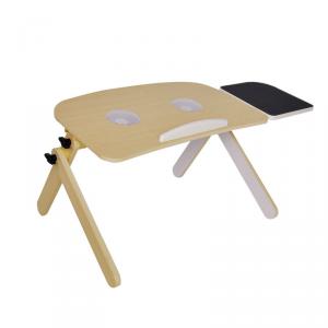 Adjustable Angle Wood Laptop Table With Fan, Adjustable Height Children Study Table, Children Desk For Study And Playing
