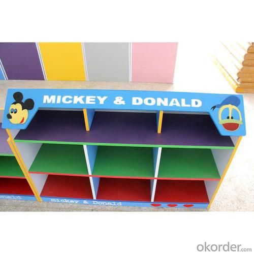 Colorful Children's Toy Cabinet Environmental Material OEM Available System 1