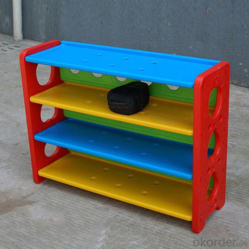 Colorful Plastic Children's Cabinet Storage High Capacity Space-saving System 1