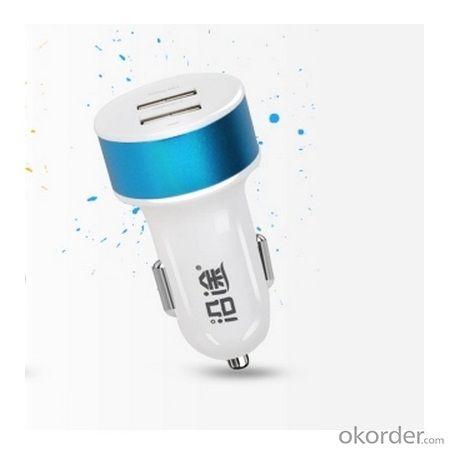 China Car Charger Exporter Dual Port Universal Mini USB Lady Car Charger For iPhone 5 5s iPad iPod eGo e Cigarette GPS Blue System 1