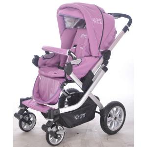 C596 Oval Frame Baby Stroller Purple System 1