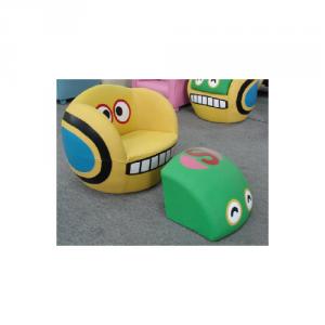 Cartoon Pattern Children's Sofa Durable Wood Frame Non-toxic