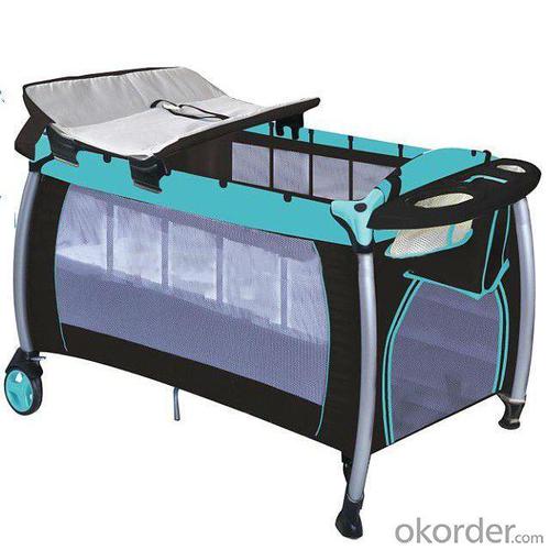 Europe Playpen With Double Layer -Khaki Green System 1