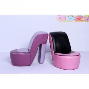 High-heeled Style Children's Sofa with Ergonomic Design Pink Purple