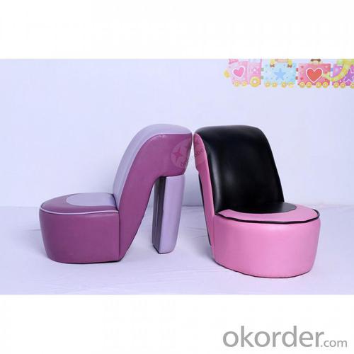 High-heeled Style Children's Sofa with Ergonomic Design Pink Purple System 1