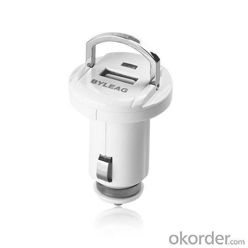 Car Charger for iPhone 5 /5s/ iPad 2/ 3/ 4/ 5/ iPod with Mini Dual USB Port in White against Over-heat System 1