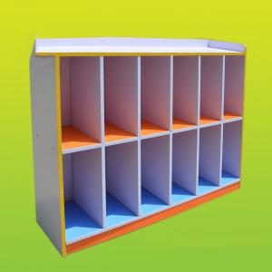 Children's Toy Cabinet with 12 Grids for Kindergarten Space-saving System 1
