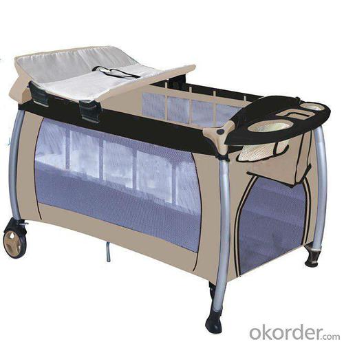 Europe Playpen With Double Layer -Khaki Brown System 1