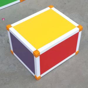 MDF Board Children's Colorful Square Stool with Eco-friendly Material System 1