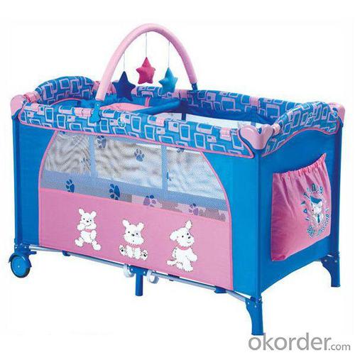 En71 Folding Handiness Baby Playpens Blue System 1