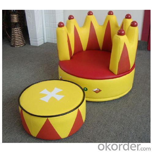 Creative Imperial Crown Shape Children's Sofa with Ergonomic Design System 1