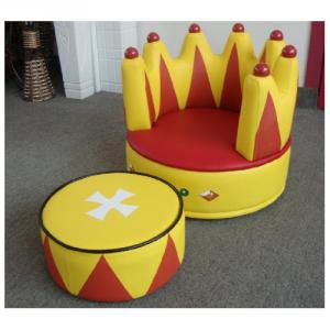 Creative Imperial Crown Shape Children's Sofa with Ergonomic Design System 1