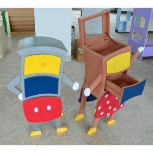 Cartoon Style Kids' Cabinet Attractive Design Multiple Pattern