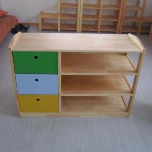 Kids' Wooden Storage Toy Cabinet Used for Kindergarten and Home