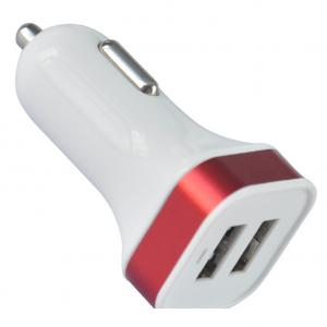 Car Charger Factory Universal 5V Dual Port Aluminum Square Mini Micro USB Car Charger For iPhone 4S 5 5S iPad iPod Samsung