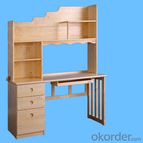 China Factory Solid Wood Children Computer Desk With Bookshelf, Wooden Kids Computer Desk With Bookrack