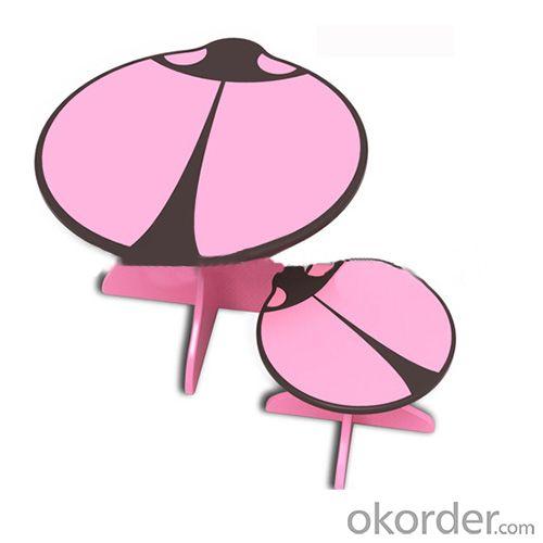 Children Table Kids Study Desk in Pink Beatles Cartoon System 1