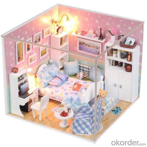 Diy Doll House With Light And Simulation Furniture System 1