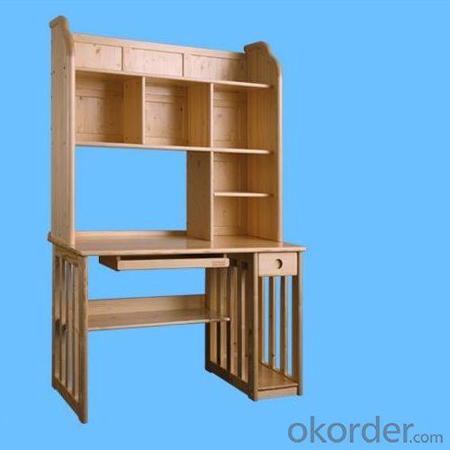 Children Preschool Furniture/Students Study Table with Bookrack in Pine Wood System 1