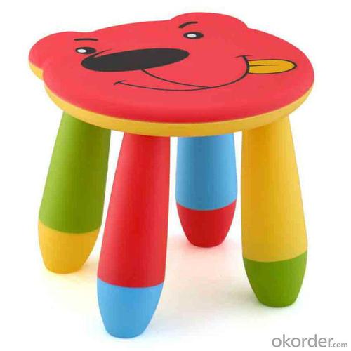 Kids' Plastic Stool with Removable Legs and Seat Cartoon Pattern System 1