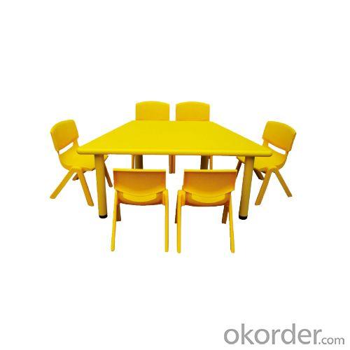 Trapezoid Table Plastic Children'S Chairs System 1