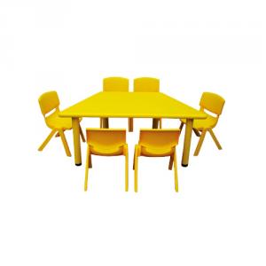 Trapezoid Table Plastic Children'S Chairs System 1