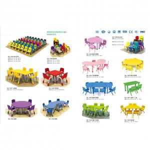 Six Seats Pp Plastic Children'S Chairs With Different Colors