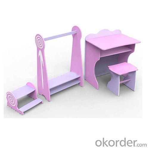 Preschool Kids Desk Children School Table and Chair Set in MDF Board System 1