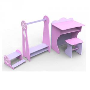 Preschool Kids Desk Children School Table and Chair Set in MDF Board System 1