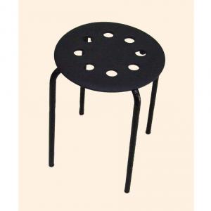 Comfortable Black Leisure Stool for Kids with Powder Coating Steel Frame