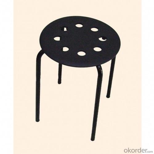 Comfortable Black Leisure Stool for Kids with Powder Coating Steel Frame System 1