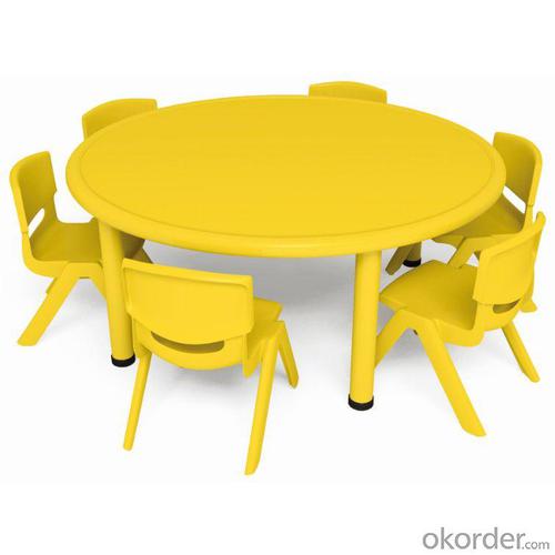 PP Plastic Children's Desk and Chairs with Different Colors Children Furniture System 1