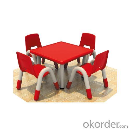 Four Seats Square Desk Pp Plastic Children'S Chairs System 1