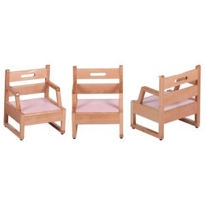 Kids' Chair for Kingdergarten Made of Solid Wood Beech Multiple Color System 1