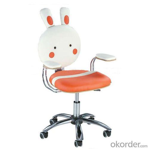 Synthetic Leather Computer Chair for Kids Rabbit Cartoon Pattern System 1