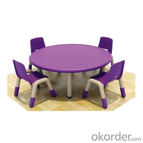 Four Seats Round Desk Pp Plastic Children'S Chairs System 1