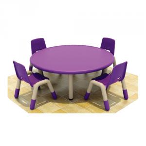 Four Seats Round Desk Pp Plastic Children'S Chairs