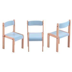 Bright Color Wooden Chair for Children Non-toxic Ergonomic Design