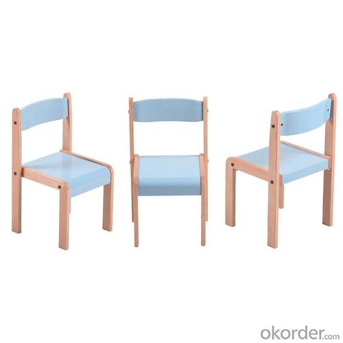 Bright Color Wooden Chair for Children Non-toxic Ergonomic Design System 1